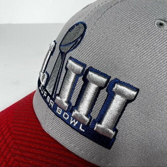New Era NFL Super Bowl LIII 53 Red & Grey Hat Cap Atlanta Adjustable EUC - Picture 5 of 9